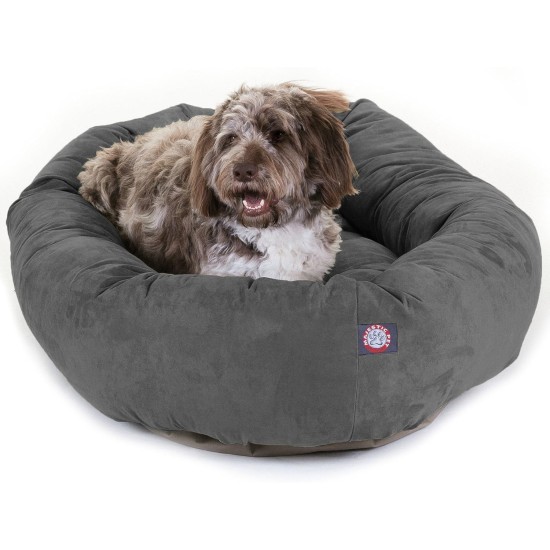 suede bagel-shaped dog bed suede bagel-shaped dog bed