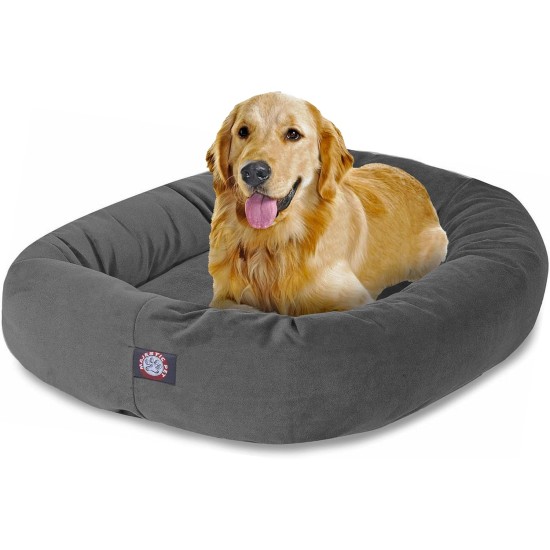 suede bagel-shaped dog bed suede bagel-shaped dog bed