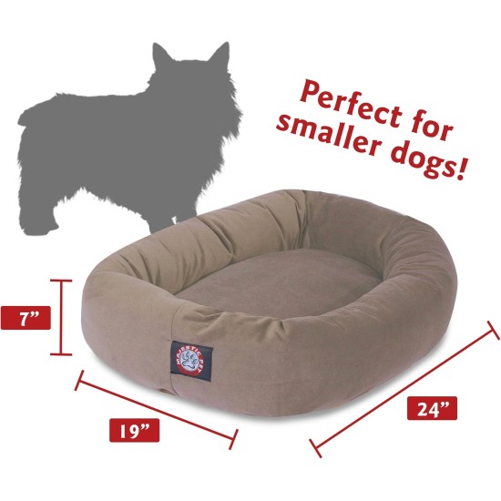 suede bagel-shaped dog bed suede bagel-shaped dog bed