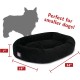 suede bagel-shaped dog bed suede bagel-shaped dog bed
