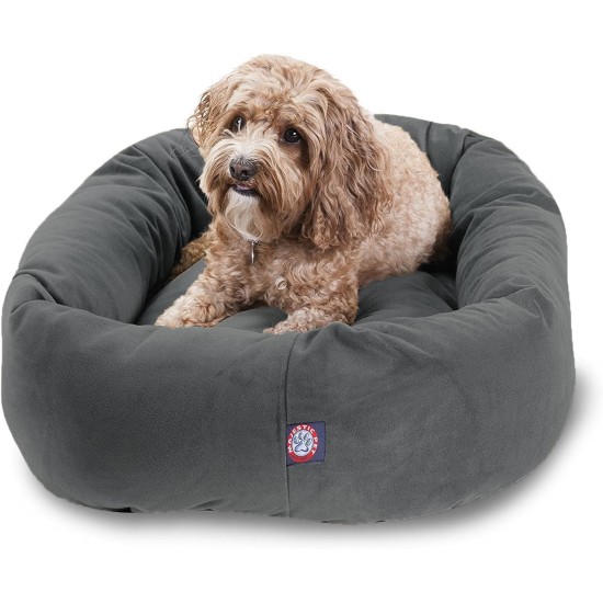 suede bagel-shaped dog bed suede bagel-shaped dog bed