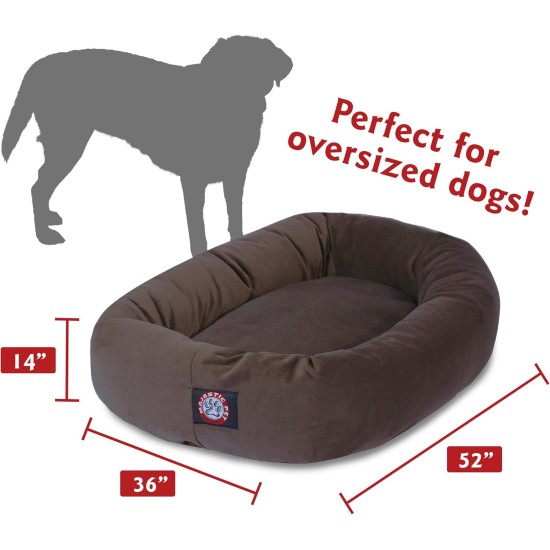 suede bagel-shaped dog bed suede bagel-shaped dog bed