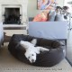 suede bagel-shaped dog bed suede bagel-shaped dog bed