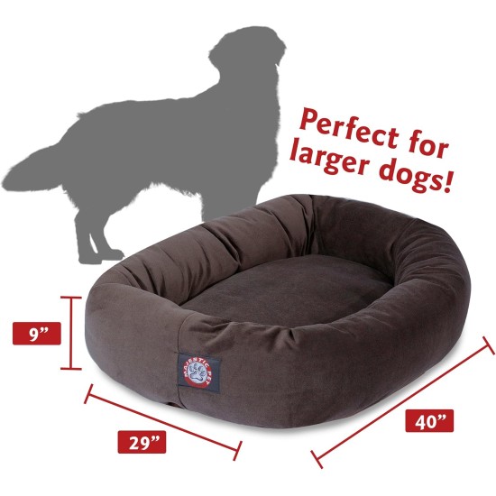 suede bagel-shaped dog bed suede bagel-shaped dog bed