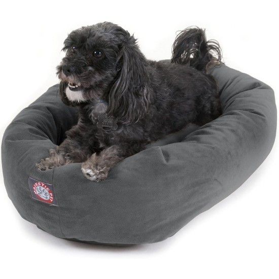 suede bagel-shaped dog bed suede bagel-shaped dog bed