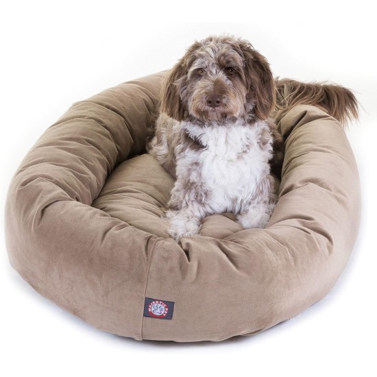 suede bagel-shaped dog bed suede bagel-shaped dog bed