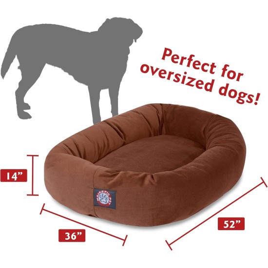 suede bagel-shaped dog bed suede bagel-shaped dog bed
