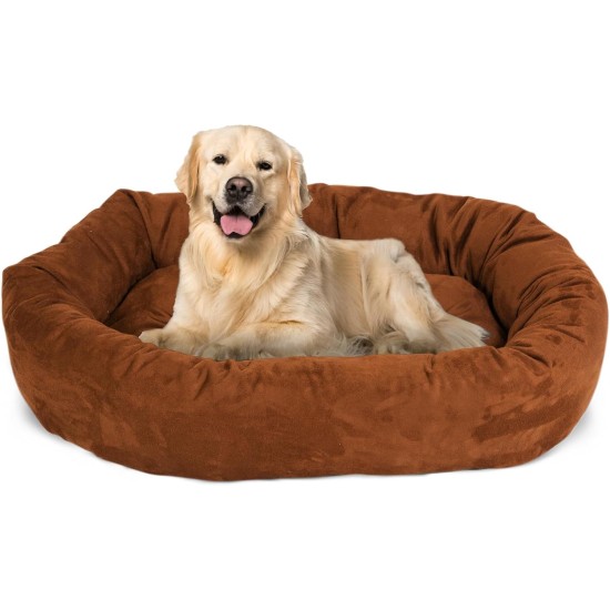 suede bagel-shaped dog bed suede bagel-shaped dog bed