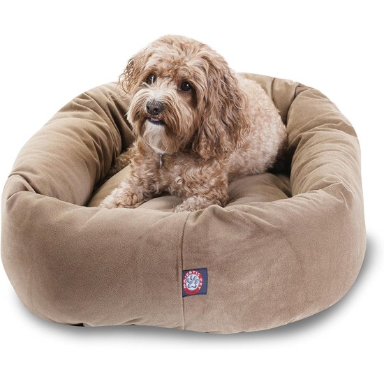 suede bagel-shaped dog bed suede bagel-shaped dog bed
