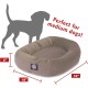 suede bagel-shaped dog bed suede bagel-shaped dog bed