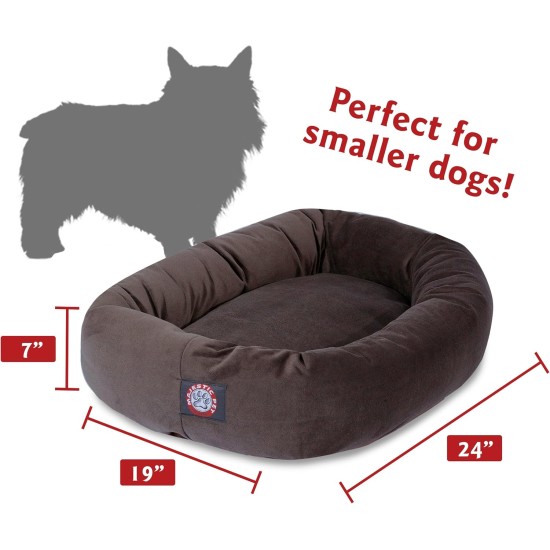 suede bagel-shaped dog bed suede bagel-shaped dog bed