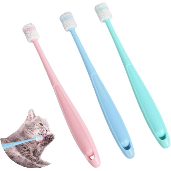 3 Stück Hundezahnbürste,360 Grad Katzen Zahnbürste Weich,Langgriff Katzenzahnbürste für Katzen,Wiederverwendbar Hundezahnbürste für Kleine Hunde,Haustiere Silikon Toothbrush,für Dogs,Katzen Zahnpflege 3 Stück Hundezahnbürste,360 Grad Katzen Zahnbürste Weich,Langgriff Katzenzahnbürste für Katzen,Wiederverwendbar Hundezahnbürste für Kleine Hunde,Haustiere Silikon Toothbrush,für Dogs,Katzen Zahnpflege