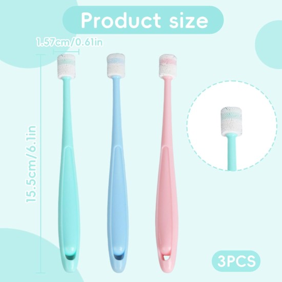 3 Stück Hundezahnbürste,360 Grad Katzen Zahnbürste Weich,Langgriff Katzenzahnbürste für Katzen,Wiederverwendbar Hundezahnbürste für Kleine Hunde,Haustiere Silikon Toothbrush,für Dogs,Katzen Zahnpflege 3 Stück Hundezahnbürste,360 Grad Katzen Zahnbürste Weich,Langgriff Katzenzahnbürste für Katzen,Wiederverwendbar Hundezahnbürste für Kleine Hunde,Haustiere Silikon Toothbrush,für Dogs,Katzen Zahnpflege
