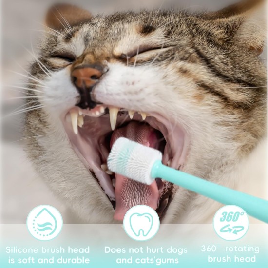 3 Stück Hundezahnbürste,360 Grad Katzen Zahnbürste Weich,Langgriff Katzenzahnbürste für Katzen,Wiederverwendbar Hundezahnbürste für Kleine Hunde,Haustiere Silikon Toothbrush,für Dogs,Katzen Zahnpflege 3 Stück Hundezahnbürste,360 Grad Katzen Zahnbürste Weich,Langgriff Katzenzahnbürste für Katzen,Wiederverwendbar Hundezahnbürste für Kleine Hunde,Haustiere Silikon Toothbrush,für Dogs,Katzen Zahnpflege