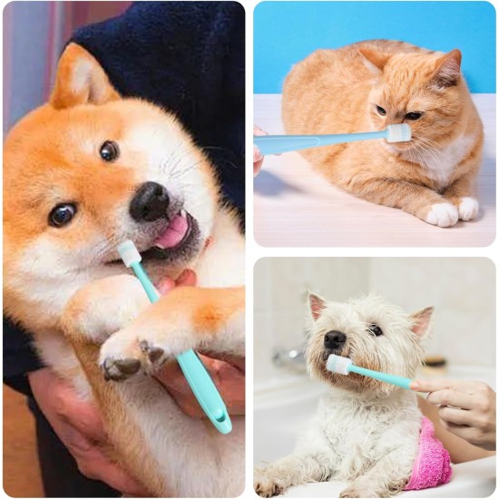 3 Stück Hundezahnbürste,360 Grad Katzen Zahnbürste Weich,Langgriff Katzenzahnbürste für Katzen,Wiederverwendbar Hundezahnbürste für Kleine Hunde,Haustiere Silikon Toothbrush,für Dogs,Katzen Zahnpflege 3 Stück Hundezahnbürste,360 Grad Katzen Zahnbürste Weich,Langgriff Katzenzahnbürste für Katzen,Wiederverwendbar Hundezahnbürste für Kleine Hunde,Haustiere Silikon Toothbrush,für Dogs,Katzen Zahnpflege