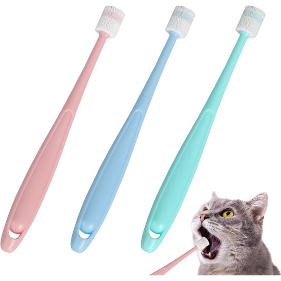 3 Stück Katzen Zahnbürste,Zahnbürste Katze Hund 360 Grad,Zahnpflege Hund und Katzen,Hundezahnbürste,Dog Toothbrush,Katzenzahnbürste für Katzen,Weichem Silikon Reinigungsset für Kleine Haustiere 3 Stück Katzen Zahnbürste,Zahnbürste Katze Hund 360 Grad,Zahnpflege Hund und Katzen,Hundezahnbürste,Dog Toothbrush,Katzenzahnbürste für Katzen,Weichem Silikon Reinigungsset für Kleine Haustiere