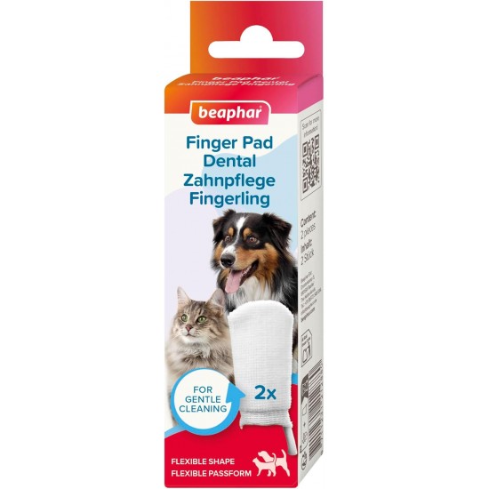 BEAPHAR - Dental Care Fingerling for Dogs and Cats - Thorough Teeth Cleaning - Fights Plaque - Well-Groomed Teeth - Pack of 2 BEAPHAR - Dental Care Fingerling for Dogs and Cats - Thorough Teeth Cleaning - Fights Plaque - Well-Groomed Teeth - Pack of 2