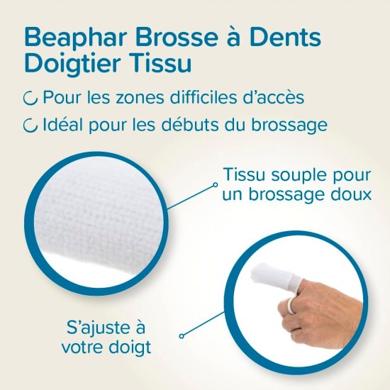 Beaphar Finger Pad Pack of 2 - Reusable Dental Finger Pads for Gentle Cleaning of Teeth - For Dogs and Cats Beaphar Finger Pad Pack of 2 - Reusable Dental Finger Pads for Gentle Cleaning of Teeth - For Dogs and Cats