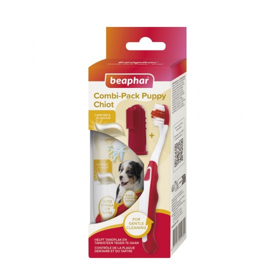 Beaphar Toothpaste & Brush Combipack - With Enzymes That Counteract Plaque Formation - Toothpaste and Toothpaste for Dogs and Cats Beaphar Toothpaste & Brush Combipack - With Enzymes That Counteract Plaque Formation - Toothpaste and Toothpaste for Dogs and Cats