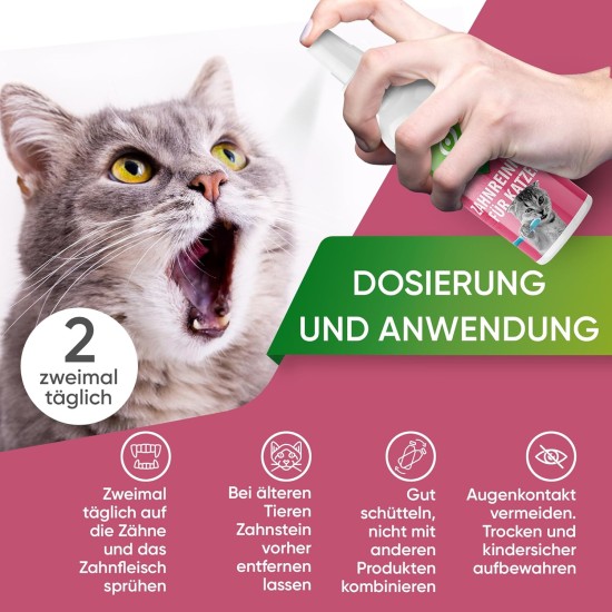 Cat Care Set: (300 times) Probiotic Plaque for Teeth Cleaning for Cats - Optimal Oral Care, Dental Care, Effective Against Bad Breath & Tartar, Odourless (Oral Care) Cat Care Set: (300 times) Probiotic Plaque for Teeth Cleaning for Cats - Optimal Oral Care, Dental Care, Effective Against Bad Breath & Tartar, Odourless (Oral Care)