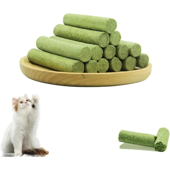 Cat Grass Sticks 100 g Freeze-Dried Cat Grass Snack Kitten Grass Teething Sticks Catnip Stick Chew Toy Cat for Dental Care Teeth Cleaner Hairball Removal Increase Appetite Cat Grass Sticks 100 g Freeze-Dried Cat Grass Snack Kitten Grass Teething Sticks Catnip Stick Chew Toy Cat for Dental Care Teeth Cleaner Hairball Removal Increase Appetite