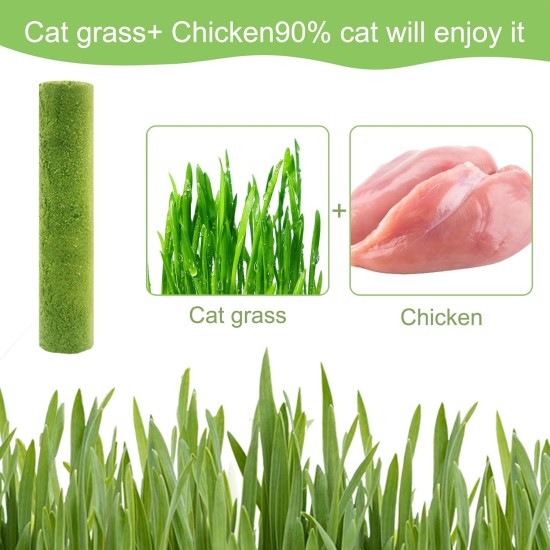Cat Grass Sticks, Cat Grass Snack, Catnip, Cat Snacks, Cat Dental Care, Freeze-Dried Snacks for Cats for Dental Care and Hair Balls Removal Cat Grass Sticks, Cat Grass Snack, Catnip, Cat Snacks, Cat Dental Care, Freeze-Dried Snacks for Cats for Dental Care and Hair Balls Removal