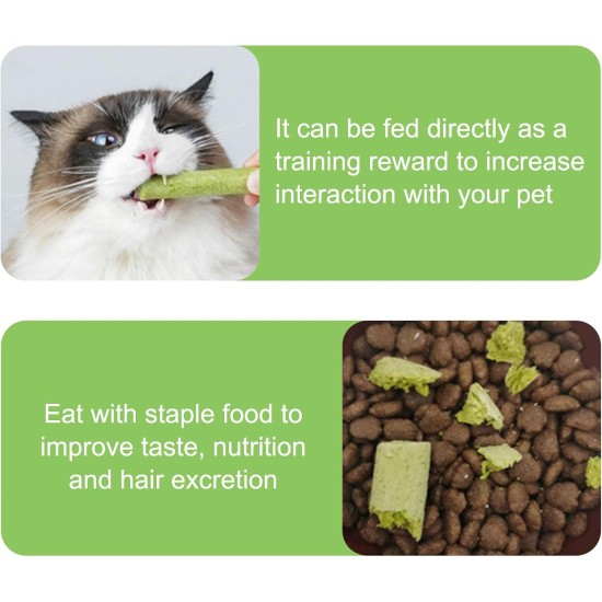 Cat Grass Sticks, Cat Grass Snack, Catnip, Cat Snacks, Cat Dental Care, Freeze-Dried Snacks for Cats for Dental Care and Hair Balls Removal Cat Grass Sticks, Cat Grass Snack, Catnip, Cat Snacks, Cat Dental Care, Freeze-Dried Snacks for Cats for Dental Care and Hair Balls Removal