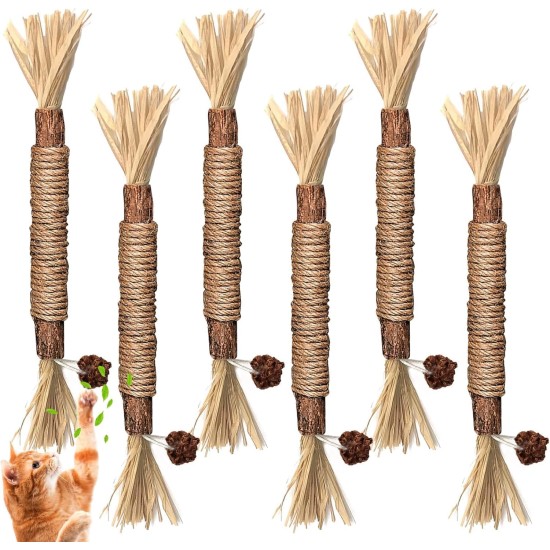 Catnip Sticks, Pack of 6 Catnip Sticks, Chew Sticks for Cats, Cats Dental Care Toy, Dental Chew Sticks Help with Tartar & Bad Breath Healthy Hygiene Dental Care Catnip Sticks, Pack of 6 Catnip Sticks, Chew Sticks for Cats, Cats Dental Care Toy, Dental Chew Sticks Help with Tartar & Bad Breath Healthy Hygiene Dental Care