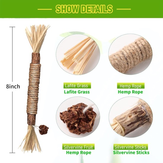 Catnip Sticks, Pack of 6 Catnip Sticks, Chew Sticks for Cats, Cats Dental Care Toy, Dental Chew Sticks Help with Tartar & Bad Breath Healthy Hygiene Dental Care Catnip Sticks, Pack of 6 Catnip Sticks, Chew Sticks for Cats, Cats Dental Care Toy, Dental Chew Sticks Help with Tartar & Bad Breath Healthy Hygiene Dental Care
