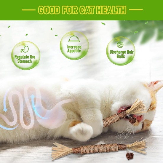 Catnip Sticks, Pack of 6 Catnip Sticks, Chew Sticks for Cats, Cats Dental Care Toy, Dental Chew Sticks Help with Tartar & Bad Breath Healthy Hygiene Dental Care Catnip Sticks, Pack of 6 Catnip Sticks, Chew Sticks for Cats, Cats Dental Care Toy, Dental Chew Sticks Help with Tartar & Bad Breath Healthy Hygiene Dental Care