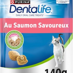 DENTALIFE Daily Oral Care Treat for Adult Cats Helps Effective Teeth Cleaning Salmon Bag 140g DENTALIFE Daily Oral Care Treat for Adult Cats Helps Effective Teeth Cleaning Salmon Bag 140g
