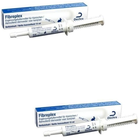 Dechra Fibreplex | Double Pack | 2 x 15 ml | Supplementary Feed for Rabbits | Can Promote Normal Fermentation Activity in the Colon | With Positive Microorganisms Dechra Fibreplex | Double Pack | 2 x 15 ml | Supplementary Feed for Rabbits | Can Promote Normal Fermentation Activity in the Colon | With Positive Microorganisms