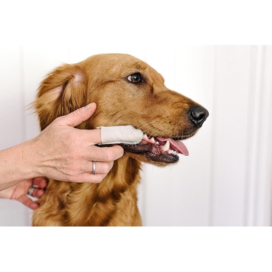 Dental Finger Wipes with Spearmint Oil for Dogs & Cats Removes Plaque & Tartar, Care for Gums & No Rinsing Required Dental Finger Wipes with Spearmint Oil for Dogs & Cats Removes Plaque & Tartar, Care for Gums & No Rinsing Required