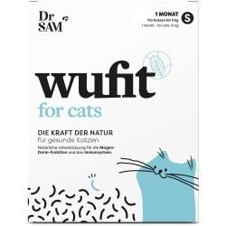 Dr. SAM wufit Cats Worm Treatment Secondary Tablets for Cats, 100% Plant-Based, to Support Natural Gastrointestinal Function, for Cats Under 5 kg (1 Month Pack)