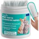 EcoEarth - Teeth Cleaning Wipes for Dogs & Cats - Pet Dental Care Finger Pads for Fresh Breath & Oral Hygiene - Embossed Pattern & Nano Plastic Dots for Removing Plaque & Tartar - 50