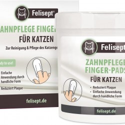 Felisept Dental Care Finger Pads for Cats Pack of 50 - Finger Cots for Effective Cats Dental Care, Oral Hygiene and Fresh Breath - Reduces Plaque - Teeth Cleaner Cat - Dental Care Cats Felisept Dental Care Finger Pads for Cats Pack of 50 - Finger Cots for Effective Cats Dental Care, Oral Hygiene and Fresh Breath - Reduces Plaque - Teeth Cleaner Cat - Dental Care Cats
