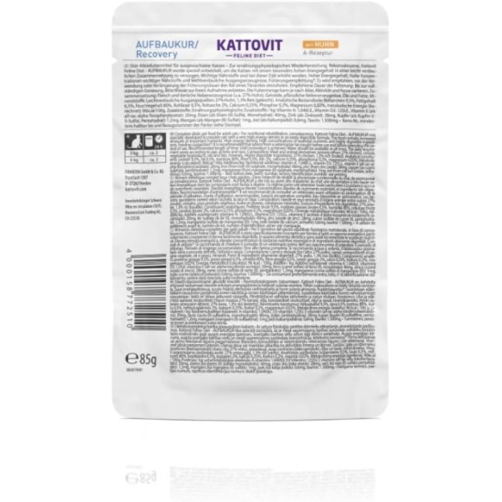 Finnern KATTOVIT Restorative Treatment Chicken | 24 x 85 g Cat Food for Underweight Finnern KATTOVIT Restorative Treatment Chicken | 24 x 85 g Cat Food for Underweight