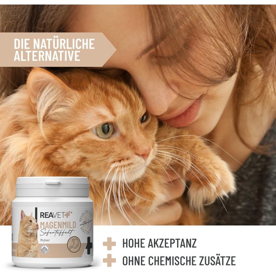 Gastric Mild Powder for Cats 50 g - Supports Digestion, Binds Gastric Juices & Acids, Harmonises Gastrointestinal Activity, Stomach Protection Cat as a Natural Product Gastric Mild Powder for Cats 50 g - Supports Digestion, Binds Gastric Juices & Acids, Harmonises Gastrointestinal Activity, Stomach Protection Cat as a Natural Product