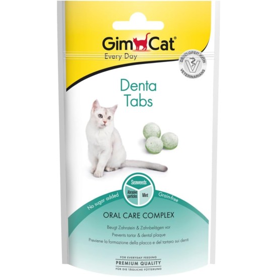 GimCat Denta Tabs - Functional Cat Snack Supports Dental Care - Pack of 8 (8 x 40 g) GimCat Denta Tabs - Functional Cat Snack Supports Dental Care - Pack of 8 (8 x 40 g)