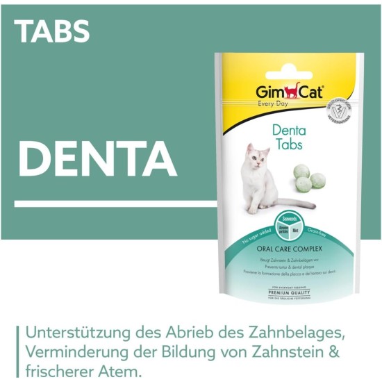 GimCat Denta Tabs - Functional Cat Snack Supports Dental Care - Pack of 8 (8 x 40 g) GimCat Denta Tabs - Functional Cat Snack Supports Dental Care - Pack of 8 (8 x 40 g)