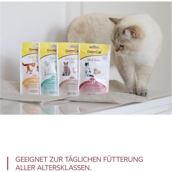 GimCat Denta Tabs - Functional Cat Snack Supports Dental Care - Pack of 8 (8 x 40 g) GimCat Denta Tabs - Functional Cat Snack Supports Dental Care - Pack of 8 (8 x 40 g)