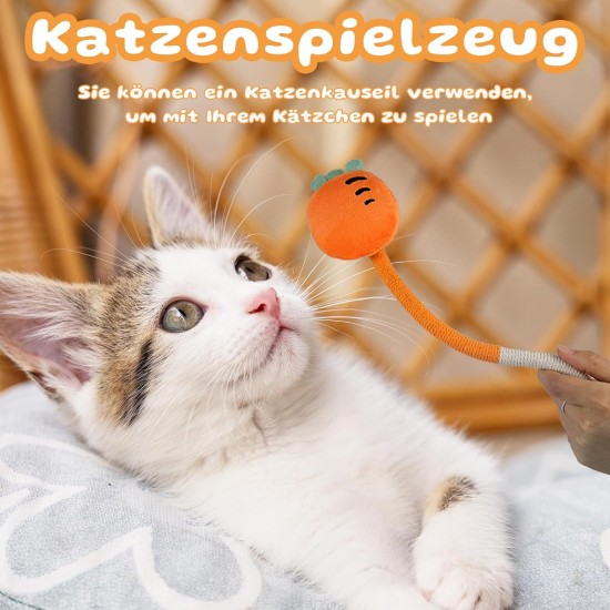 Grantop Catnip Toy Cat Biting Rope 4 Pieces Interactive Chew Toy Cat Made of Cotton Rope for Dental Care, Against Bad Breath Self-Employment - Cat Toy Gift for Cats Grantop Catnip Toy Cat Biting Rope 4 Pieces Interactive Chew Toy Cat Made of Cotton Rope for Dental Care, Against Bad Breath Self-Employment - Cat Toy Gift for Cats