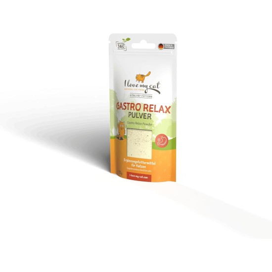I Love My Cat Gastro Relax Powder - Dietary Supplement for Cats Suffering from Diarrhoea - 35g Suitable for All Cats Supports Intestinal Flora in Cats Developed Together with Veterinarians