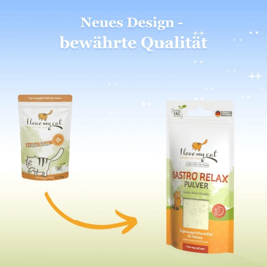 I Love My Cat Gastro Relax Powder - Supplementary Food for Cats with Whey Powder and Pectin Natural Support for Digestion - 35g I Love My Cat Gastro Relax Powder - Supplementary Food for Cats with Whey Powder and Pectin Natural Support for Digestion - 35g