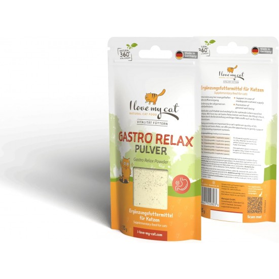 I Love My Cat Gastro Relax Powder - Supplementary Food for Cats with Whey Powder and Pectin Natural Support for Digestion - 35g I Love My Cat Gastro Relax Powder - Supplementary Food for Cats with Whey Powder and Pectin Natural Support for Digestion - 35g