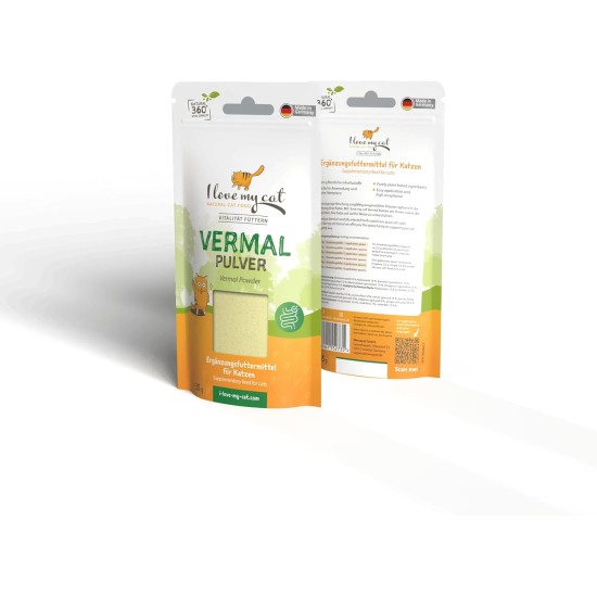 I Love My Cat Vermal Powder - Supplementary Food for Cats with Coconut Flour and Pumpkin Seeds - 35 g I Love My Cat Vermal Powder - Supplementary Food for Cats with Coconut Flour and Pumpkin Seeds - 35 g