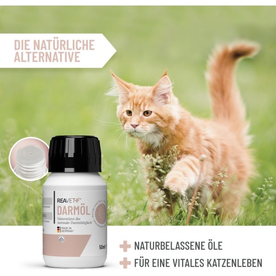 Intestinal Oil for Cats 50 ml I Digestion, Intestinal Flora I Secondary for Constipation and Digestive Problems, No Remedium and Laxans Intestinal Oil for Cats 50 ml I Digestion, Intestinal Flora I Secondary for Constipation and Digestive Problems, No Remedium and Laxans
