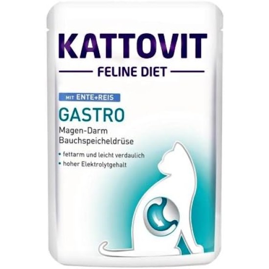 Kattovit Feline Diet Gastro Duck and Rice Gastrointestinal 6 x 85 g Kattovit Feline Diet Gastro Duck and Rice Gastrointestinal 6 x 85 g