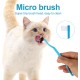 Pack of 2 Cat Tooth Brushes, Double-Sided Cat Tooth Cleaning Brush with Micro Brush Head and Curved Handle, Deep Cleaning for Kittens, Cat Teeth Care Accessories (Blue Purple) Pack of 2 Cat Tooth Brushes, Double-Sided Cat Tooth Cleaning Brush with Micro Brush Head and Curved Handle, Deep Cleaning for Kittens, Cat Teeth Care Accessories (Blue Purple)