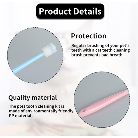 Pack of 3 Cat Toothbrush, 360 Degree Cat Toothbrush for Cats, Reusable Dog Toothbrush, Soft Silicone Dental Care, Pets Toothbrushes, Mini for Small Dogs and Cats Pack of 3 Cat Toothbrush, 360 Degree Cat Toothbrush for Cats, Reusable Dog Toothbrush, Soft Silicone Dental Care, Pets Toothbrushes, Mini for Small Dogs and Cats